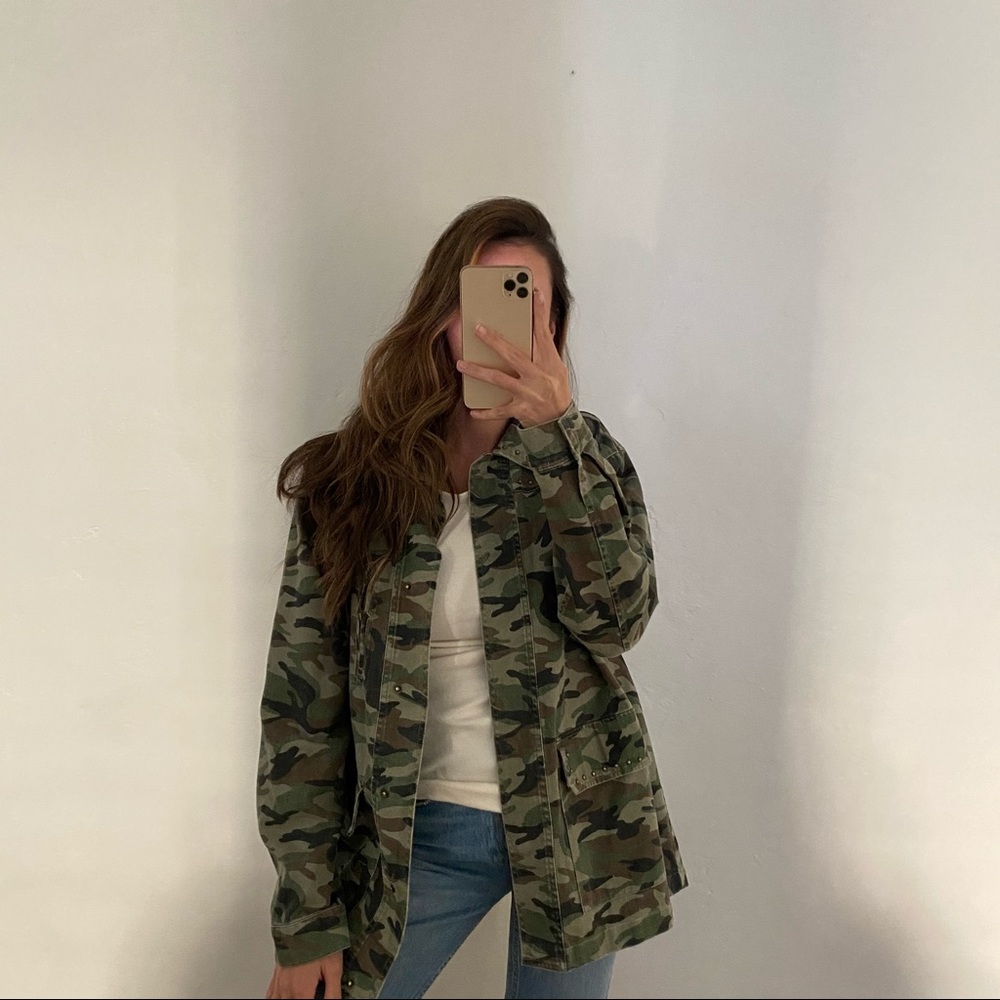 Evereve Camo studded jacket
